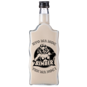 Butelka WARTA z nadrukiem KTO MA MOC TEN MA NOC 500 ml