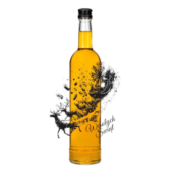 Butelka CRYSTAL z nadrukiem WESOŁYCH ŚWIĄT 500 ml