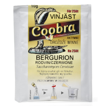 Drożdże winiarskie COOBRA BERGURION 10g