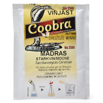 Drożdże winiarskie COOBRA MADRAS 10 g