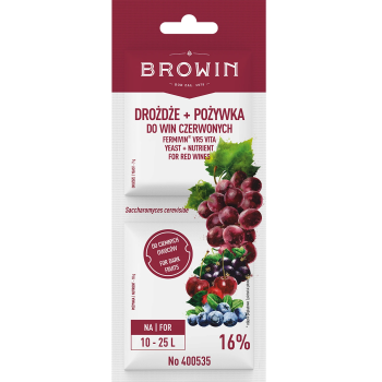 Drożdże z pożywką do win czerwonych