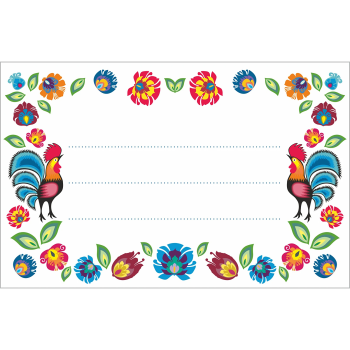 Etykieta etykiety 85/55mm FOLK 20 szt.