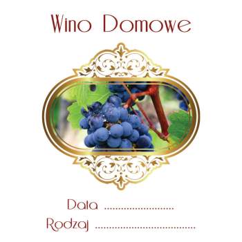 Etykieta na wino wzór 2