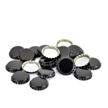 Kapsle metalowe do butelek 26 mm czarne