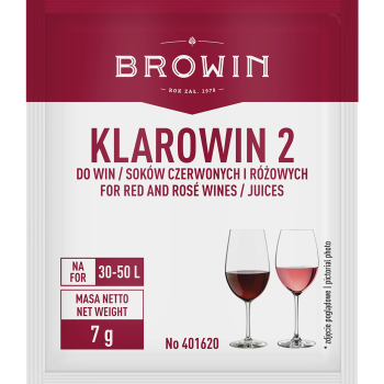KLAROWIN 2 - środek do klarowania win i soków czerwonych na 25L 7 G