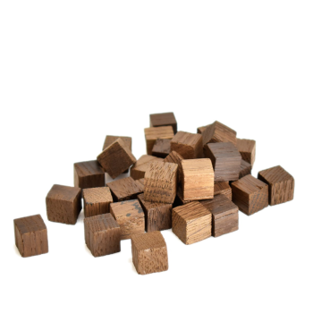 Kostki dębowe 1x1x1 cm ŚREDNIO OPIEKANE 50 G