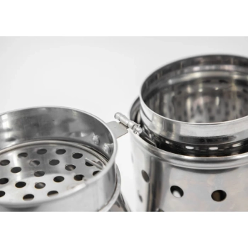 Podkurzacz nierdzewny z chłodnicą mały BeeTools – wys. 28 cm