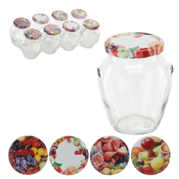 Słoik szklany AMFORA 314 ml z zakrętką na dżem i miód