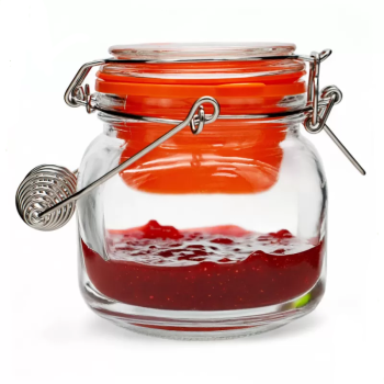 Słoik hermetyczny 0,75 L z uchwytem i wkładem – szczelny słoik na przetwory i żywność