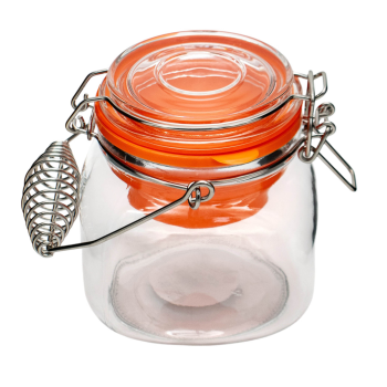 Słoik hermetyczny 0,75 L z uchwytem i wkładem – szczelny słoik na przetwory i żywność