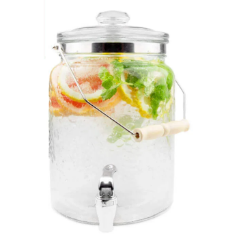 Słój 5L z kranem szklana pokrywa 1731